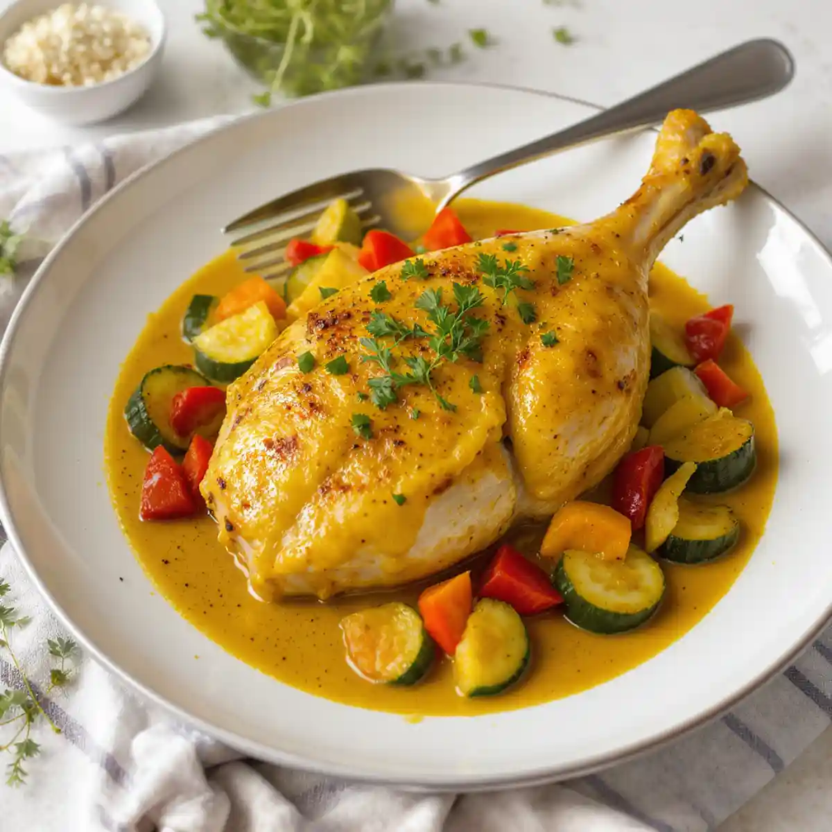 Poulet et Légumes au Curry au Cookeo