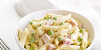 Pâtes aux petits pois et au jambon cookeo