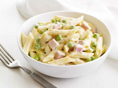 Pâtes aux petits pois et au jambon cookeo
