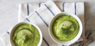 Soupe au concombre et avocat au thermomix