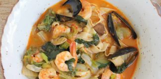 Soupe de moules et crevettes au thermomix