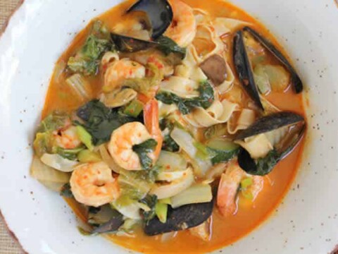 Soupe de moules et crevettes au thermomix