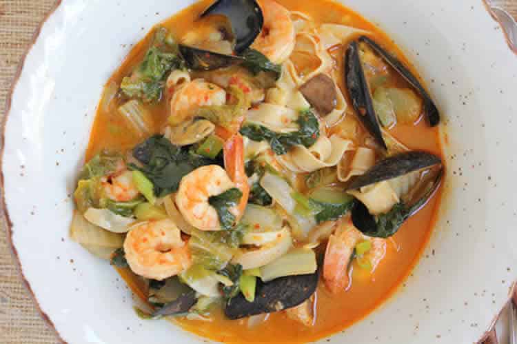 Soupe de moules et crevettes au thermomix