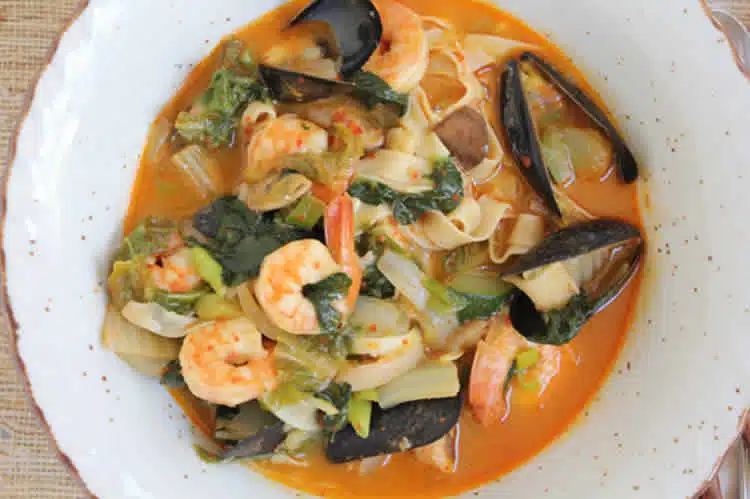 Soupe de moules et crevettes au thermomix