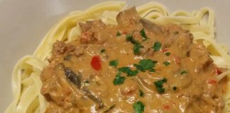 Stroganoff Taco au cheddar au thermomix