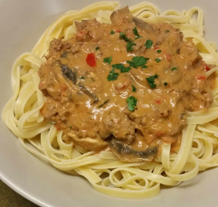 Stroganoff Taco au cheddar au thermomix