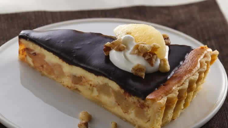 Tarte aux poires et chocolat