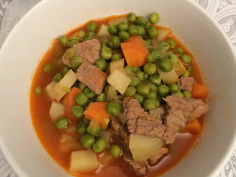 Viande aux petits pois et carottes cookeo