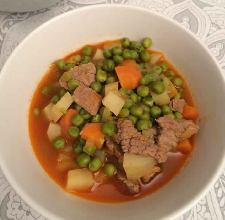 Viande aux petits pois et carottes cookeo