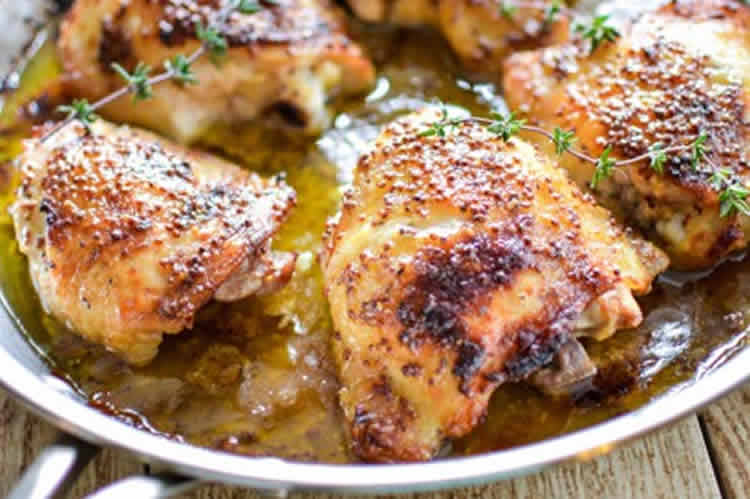 poulet à la bière et la moutarde