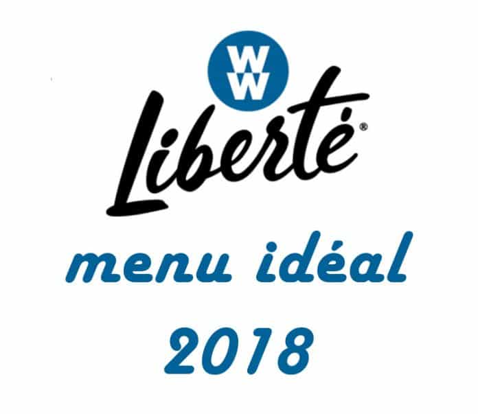 Weight Watchers Liberté 2018 - votre menu idéal