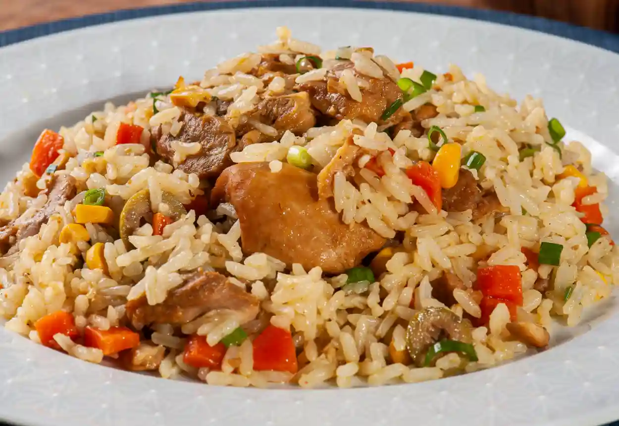 Blanc de poulet et riz au carotte et petit pois cookeo