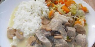 Blanquette de veau aux champignons poireaux carottes cookeo