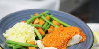 Cabillaud légumes et sauce de poivrons au thermomix