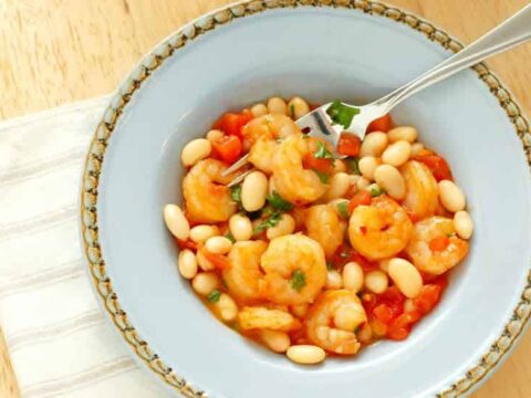 Cassoulet de crevettes cookeo
