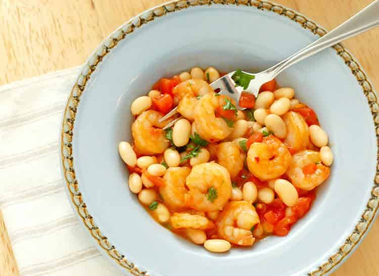 Cassoulet de crevettes cookeo