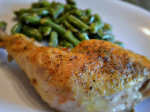 Cuisses poulet et haricots verts cookeo
