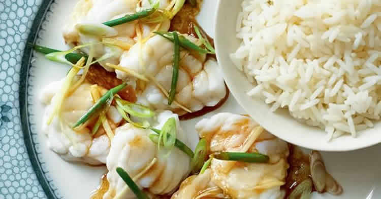 Lotte au riz varoma au thermomix