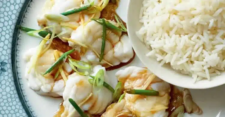 Lotte au riz varoma au thermomix