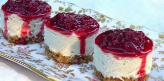 Mini tartes de crème fromage et coulis de framboise au thermomix