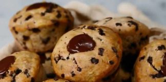 Muffins à la banane et au chocolat