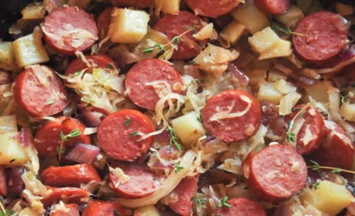 Pommes de terre aux saucisses fumées cookeo