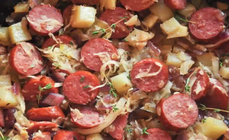 Pommes de terre aux saucisses fumées cookeo