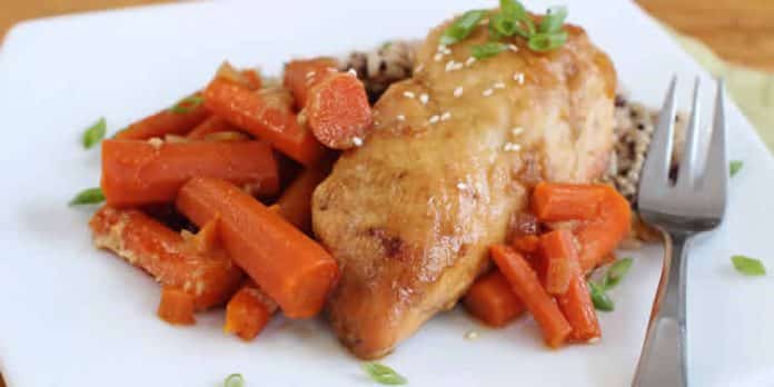 Poulet entier aux carottes cookeo