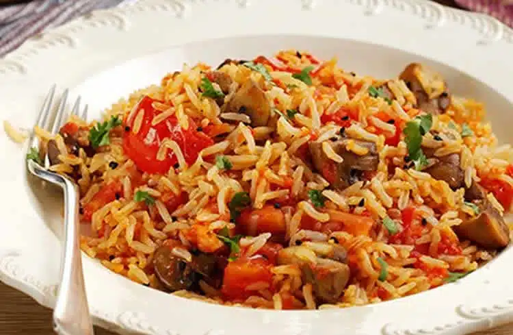 Risotto aux champignons et tomate cookeo