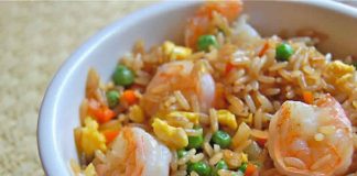 Riz aux crevettes et carottes cookeo