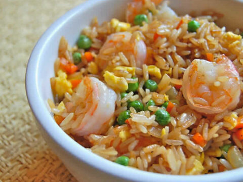 Riz aux crevettes et carottes cookeo