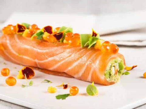 Roulé de saumon farci de mousse de poisson au thermomix
