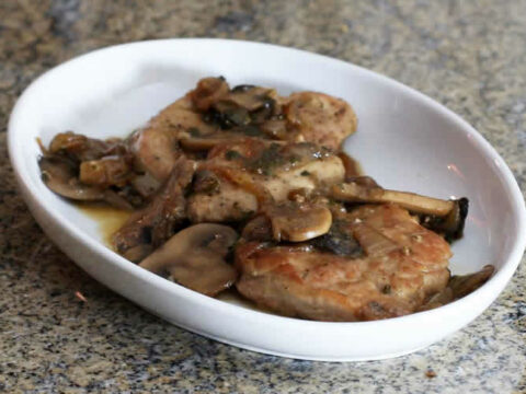 Rôti de porc aux champignons cookeo