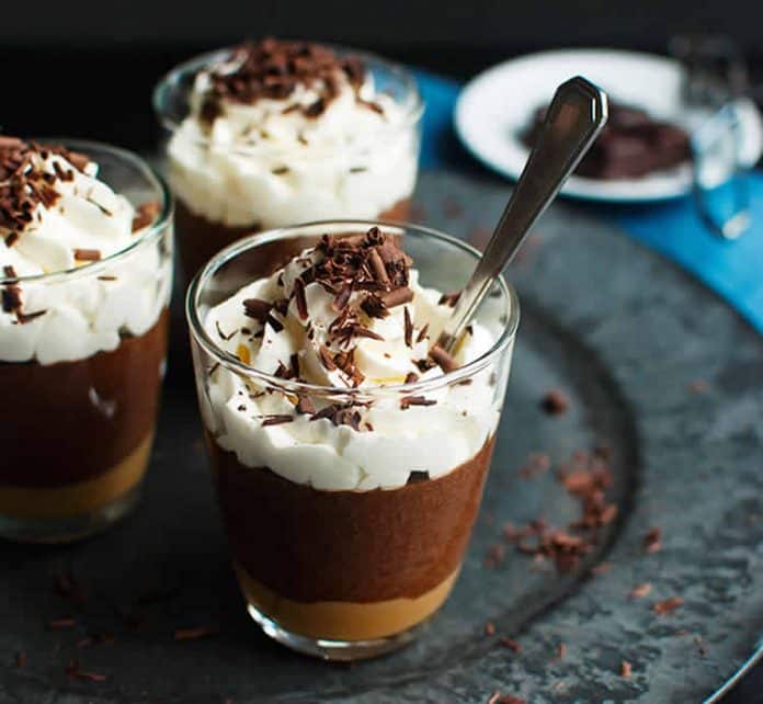 Verrines au chocolat et caramel au thermomix