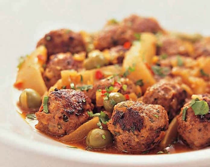 Boulettes de viandes pommes de terre et olives au cookeo