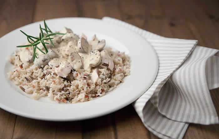 Champignons avec crème fraîche au cookeo