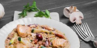 Poulet aux champignons courgettes et poireau au cookeo