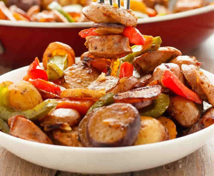 poelee de pommes de terre aux poivrons au cookeo