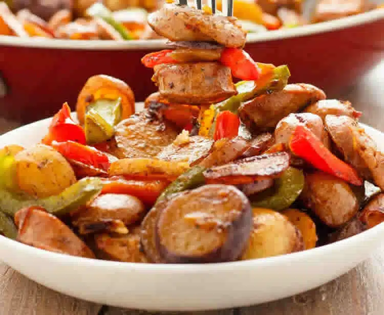poelee de pommes de terre aux poivrons au cookeo
