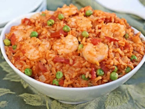 Riz avec crevettes et paprika au cookeo