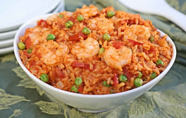 Riz avec crevettes et paprika au cookeo