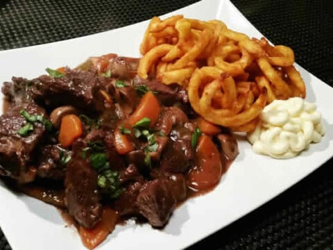 boeuf bourguignon et champignons au cookeo