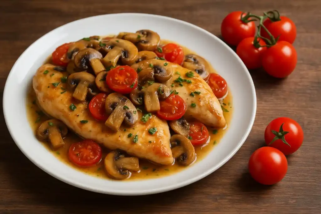 poulet aux champignons et tomates au Cookeo