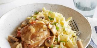Blanc de poulet champignons et creme fraiche au cookeo