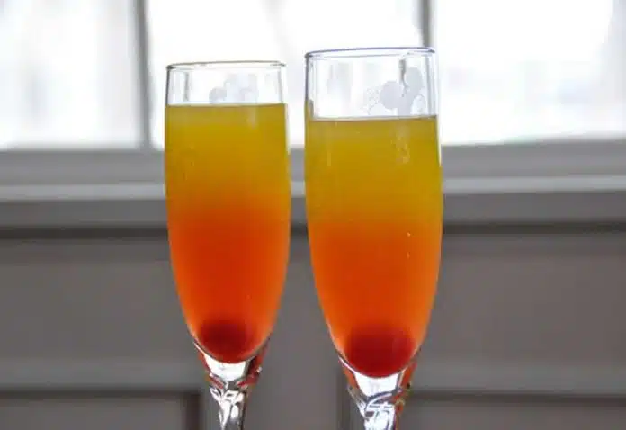 Cocktail ananas grenadine champagne avec thermomix