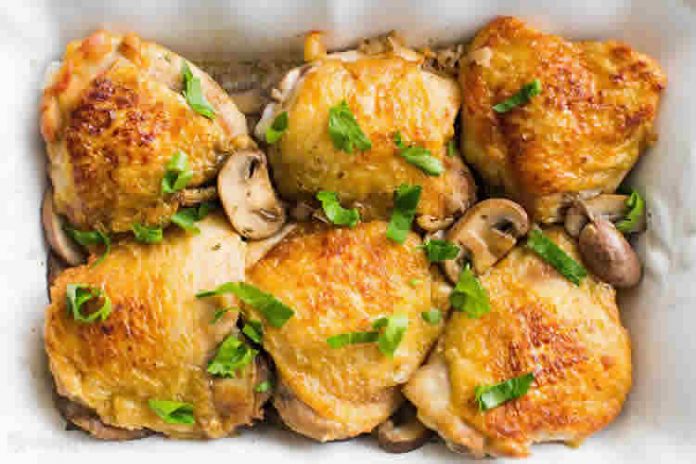 Cuisses de poulet avec champignons au cookeo