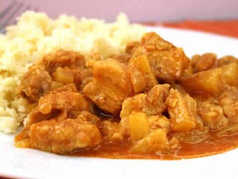 Emince de porc au curry avec thermomix