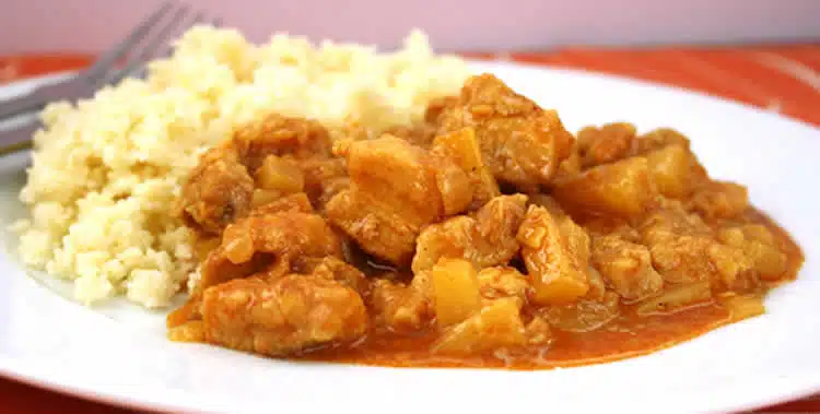 Emince de porc au curry avec thermomix