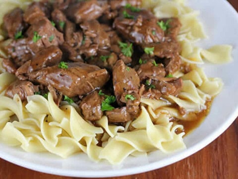 Emince de boeuf avec sauce au cookeo