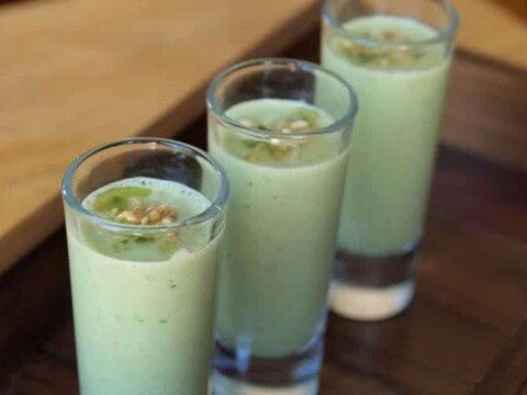 Gaspacho - Soupe froide concombre et menthe avec thermomix